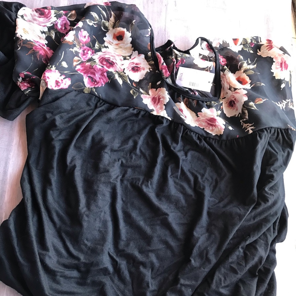 T-shirt and blouse into one very casual or dressy